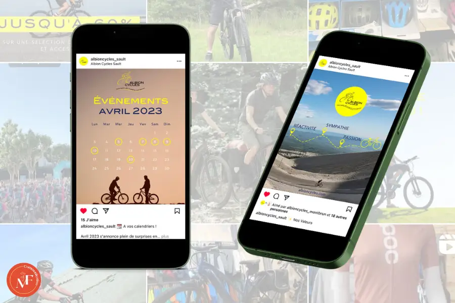 Création et gestion des réseaux sociaux pour Albion Cycles